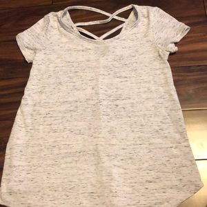 T-shirt with cris cross on back